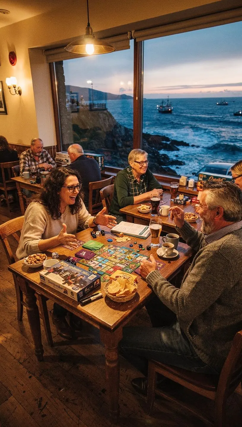 Group of adults enjoying a board game together